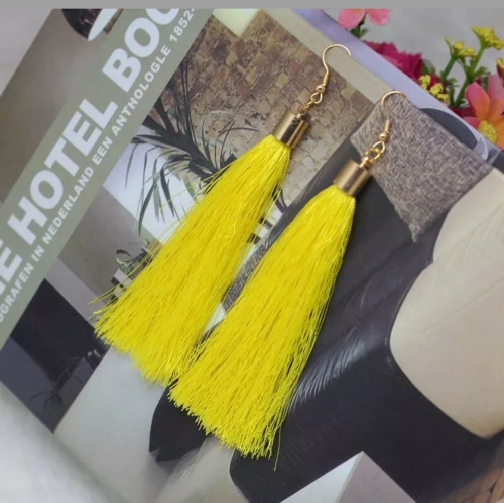 Woman's Fringe earrings. Dangle, Statement piece